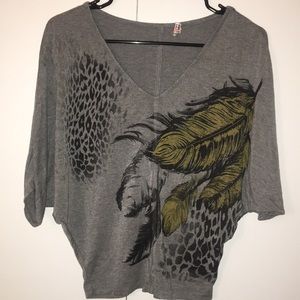 Loose fit leopard print shirt!